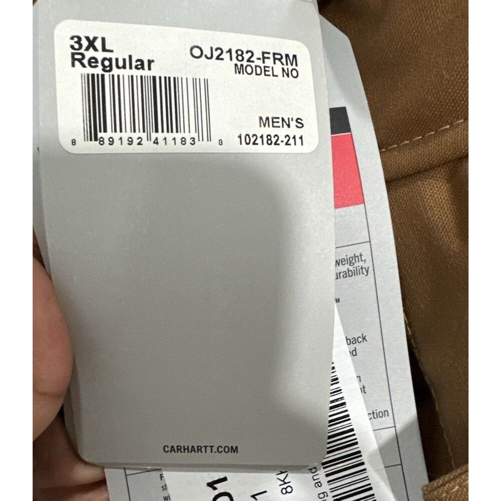 Carhartt 102182 Flame Resistant Full Swing Quick Duck Coat 3XL Reg CAT 3 Brown - Picture 13 of 13